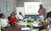 Seen here Pastor Percival Palmer at the first Christian Action Team's meeting. 
