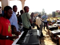 A new keyboard and drum set was also donated to the ministry for God's glory.