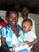 GAIN also donated hundreds of bottles of baby food that were distributed in City Soleil and in World Missionary Evangelism church in Les Cayes.