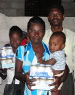 Pictures taken during a GAIN baby food distribution in Les Cayes shortly after the <a href=