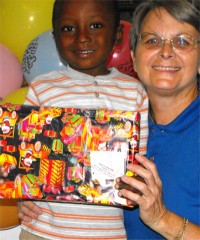 Thanks to the children of Power in the Blood that wrapped and packed this beautiful Make Jesus Smile shoebox for a little boy in Haiti.