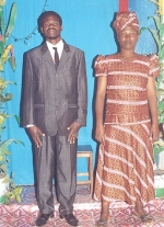 Pastor Islaek Siame and his wife.