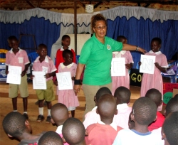Lisa was able to share the Good News with the children from the Springs of Hope Orphanage.