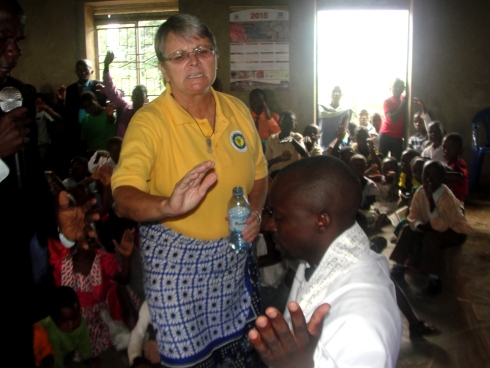 Rev Abrahams commissioning at Nyangrongo Full Gospel Pastors seminar child evangelism and Moringa Community Project training