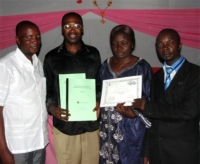 Pastor Abraham (right) and Biship Pinos (left) were responsible for enabling the KIMI training to take place in DR Congo. 
