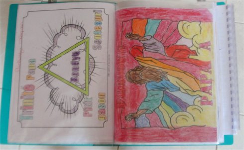 Follow Me Kids Discipleship childrens curriculum coloured by children at Mount Zions Mission Barbados