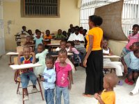 Dr. Yolander Thervil better known as Mama Yol joined Jenny Tryhane, Founder and Chairman of United Caribbean Trust in the distribution to the darling children at this small orphanage not far from the YTF Orphanage in Bon Repose.