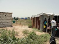 Equipping Ministries International's founder Don Warren in his last trip to Haiti built a toilet on a plot of land allocated for the children's ministry. 