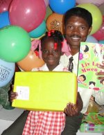 Bethesda school children receive their Make Jesus Smile shoeboxes