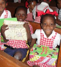 Bethesda school children receive their Make Jesus Smile shoeboxes