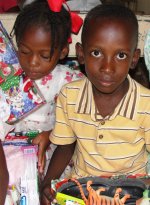 The children from Church of God Bois Landry had a wonderful time receiving their Make Jesus Smile shoeboxes