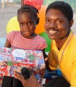 Seen here the Make Jesus Smile shoeboxes being delivered to the children who were a part of our Summer  Teacher 
                    Training Camp. 