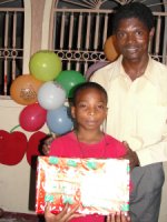 The team visited Foyer des Enfants de la Providence to distribute the Make Jesus Smile shoeboxes.