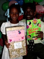 Torbeck Wesleyan church children receive their Make Jesus Smile shoeboxes