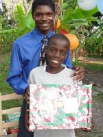 Bethel Assemblee Chretienne church in Torbeck receive the Deliverance Temple House of Prayer Make Jesus Smile shoeboxes