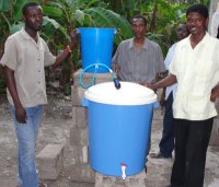 The well ministry took off in Les Cayes as we were able to set up the Sawyer Water Filter Community Unit right next to the well