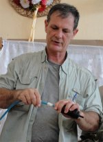 Seen here Pastor Paul demonstrating the use of the filter and the connection technique.