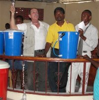 Nazarene church in City Soleil hosts Sawyer PointONE Water Filter distribution