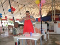 Teaching with objects such as a slime egg, which is used to tell the Rotten Egg illustration to show man's sinfulness, appeals to children who want to touch and feel and have hands-on learning activities.