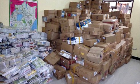 Love Packages donated to Africa by Eagles Nest Ministries aimed at putting Christian literature and Bibles into the hands of Tanzania Pastors