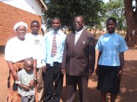 Bishop Lizimba in Malawi with his wife and family