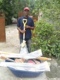 The package also included a wheelbarrow, spade, fork, hoe and cutlass. 