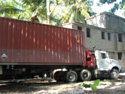Most of the materials needed were shipped up from Barbados, thanks to the generosity of the Barbadian public.