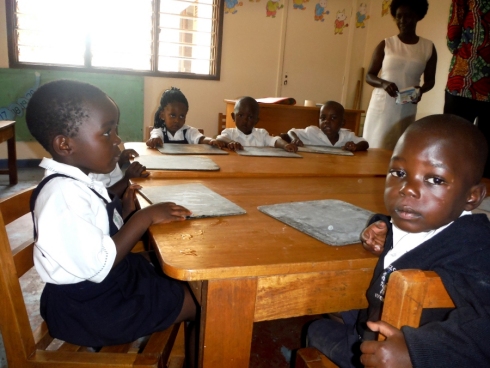 James at school thanks to the Project Hope Africa child sponsorship