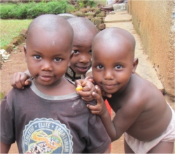 Africa child sponsorship child #8 with his friends
