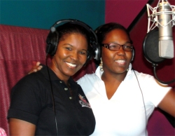 Barbadian singer/songwriter, Kellie Cadogan, with Nicole “Nicovia” Blackman