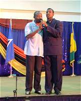 Pastor Lafleur in Barbados with Apostle Durant for Restorations Ministries International Eagle's Eye convension 2005
