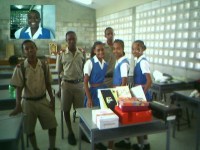 Some of the students of Form 3-4 who participated in the Make Jesus Smile shoe box