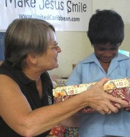 Society Primary received decorated shoeboxes filled with toys and other goodies from the United Caribbean Trust