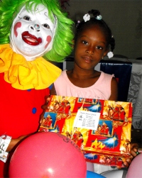 Annie the Clown in Haiti 