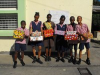 Thanks again to the children and the PTA of Charles F Broom that again this Christmas beautifully wrapped and packed large numbers of Make Jesus Smile shoeboxes for the children of Haiti.