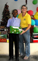 Seen here one of the children sponsored by Peoples Cathedral Primary School in Barbados. 