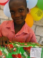 Boxes packed by the children of Barbados were also distributed to the children of the Maranatha Ministry school.