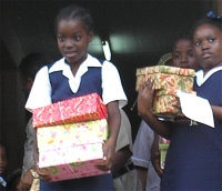 Thanks to St. Silas Primary School for collecting 40 boxes for the 'Make Jesus Smile' project. 