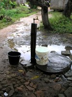The communal pipe supplying clean running water