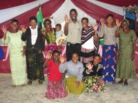 Pastor David and his wife Stella with the 2010 Women's Empowerment Sewing Class.