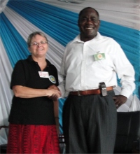The Bishop from Zambia with Jenny