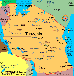 The United Republic of Tanzania is a country in central East Africa bordered by Kenya and Uganda to the north, Rwanda, Burundi and the Democratic Republic of the Congo to the west, and Zambia, Malawi and Mozambique to the south.