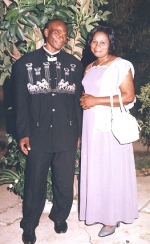 Pastor Honore Mutsuipayi Kabelu and his wife