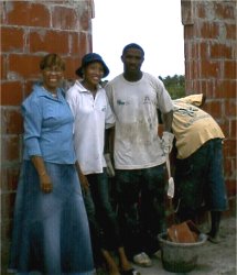 Evangelist Betty Clarke (left) from Barbados seen here with Pastor Happy and Sister Denise 