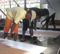 YWAM in Carriacou working on the Church building project