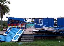 Seen here our church in Carriacou following hurricane Emily click to see what God has given us in exchange!