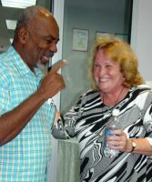 Maureen Bravo Barbados with Harry Mayers at the first Christian Action Team (CAT) meeting