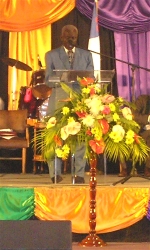 Bishop Hunt the recently retired Administrative Biship of the New Testament Church of God 