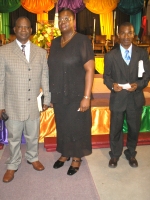 Bishop Lizimba, the National Overseer of the Full Gospel Church of God in Barbados at the New Testament Church of God Mission Convention 2006 with Alldene Jordan and Pastor Duncan