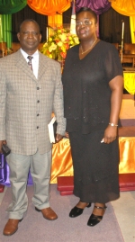 Bishop Lizimba, the National Overseer of the Full Gospel Church of God in Barbados at the New Testament Church of God Mission Convention 2006.  seen here with Alldene Jordan